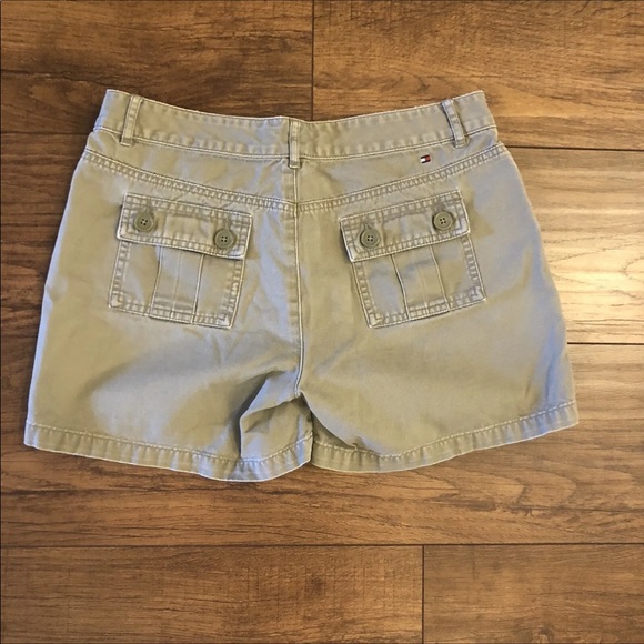 Tommy Hilfiger Womens Shorts Size 4 Green 4” Inseam Flat Front Pockets - Picture 8 of 9